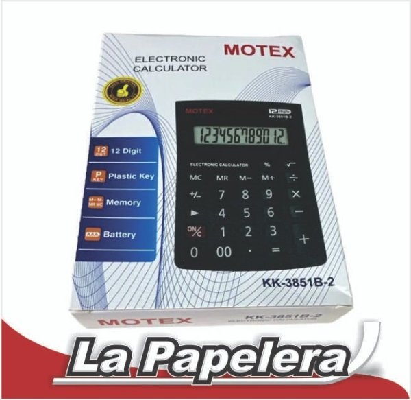 CALCULADORA MOTEX 12 DIGITOS KK-3851B-12 (6449)