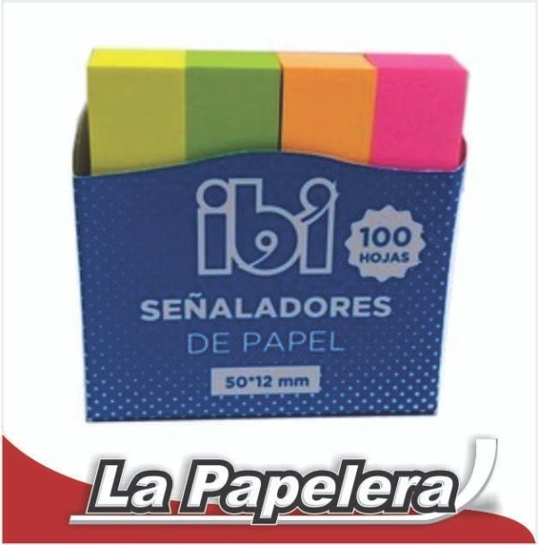 SEÑALADOR FLUOR 50X12 X 100 HOJAS IBI (6482)