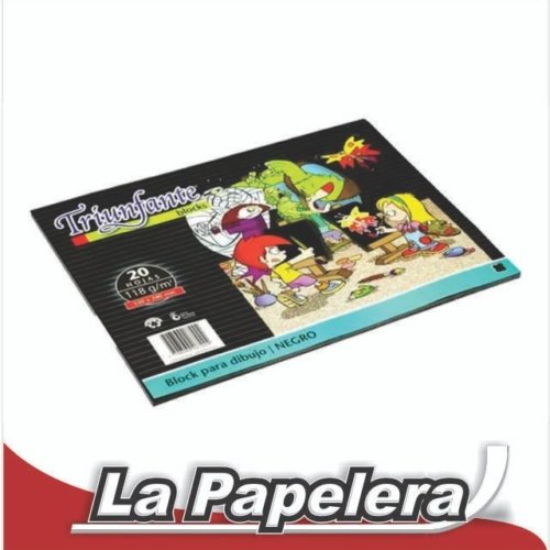 BLOCK DIBUJO OFICIO N°5 NEGRO 20 HOJAS TRIUNFANTE (6507)