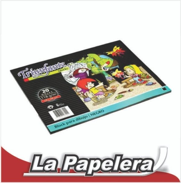 BLOCK DIBUJO OFICIO N°5 NEGRO 20 HOJAS TRIUNFANTE (6507)