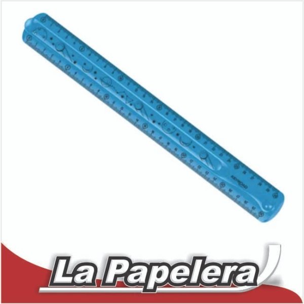 REGLA ESCOLAR 30cm DOBLE ESCALA KEYROAD (6637)