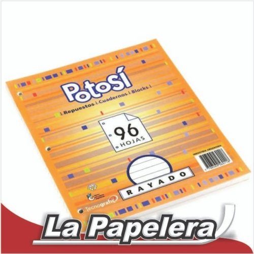 REPUESTO 3 PERF. POTOSI RAYADO X 96 HOJAS (6654)