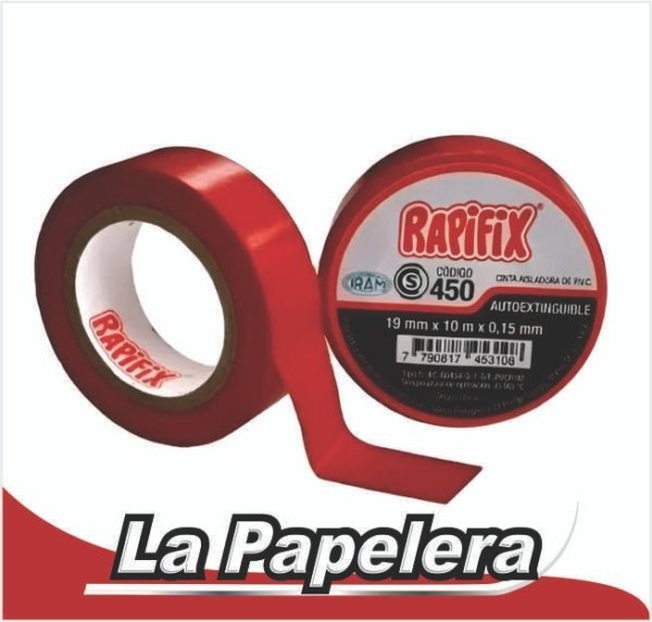 CINTA AISLADORA PVC ROJA RAPIFIX (6676)