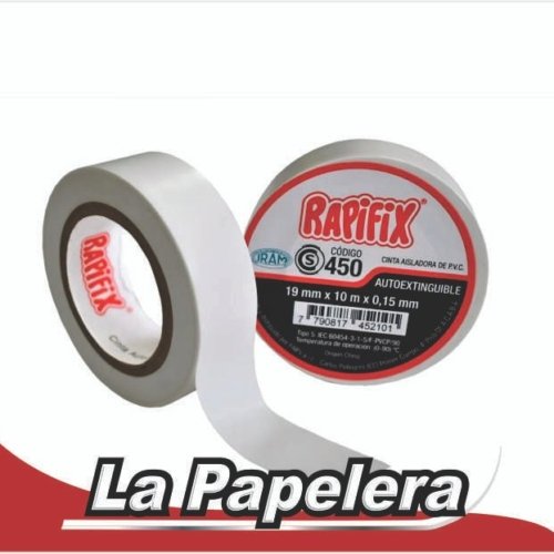 CINTA AISLADORA PVC BLANCA RAPIFIX (6677)