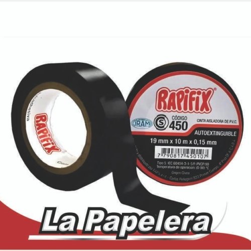 CINTA AISLADORA PVC NEGRA RAPIFIX (6678)