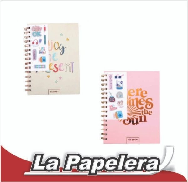 CUADERNO 14X20 80H IBICRAFT SPIRIT RAYADO STICKERS 3D SUN (6736)