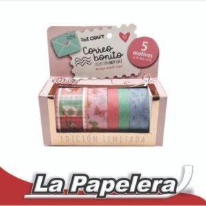 CINTA WASHI TAPE BOX 5 ROLLOS DE 4MTS COLECCION TRAVEL (6740)