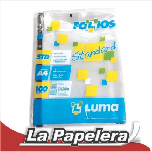 FOLIOS LUMA A4 X 100 U. STANDARD (4076)