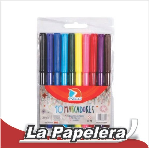 MARCADOR ESCOLAR EZCO X 10 UNID. ESTUCHE (5330)