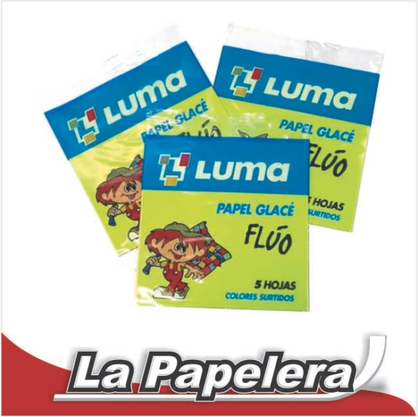 PAPEL GLACE 10X10CM FLUO 5 HOJAS COLORES MIL28 (6112)